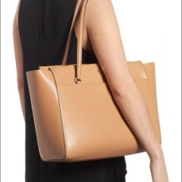 *NWT* TORY BURCH | Parker Large Tote | Cardamom/Royal Navy - Picture 5 of 14